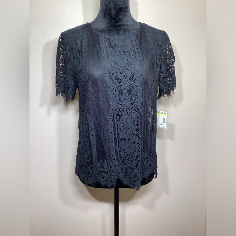 Bongo Black Lace Top Size Large